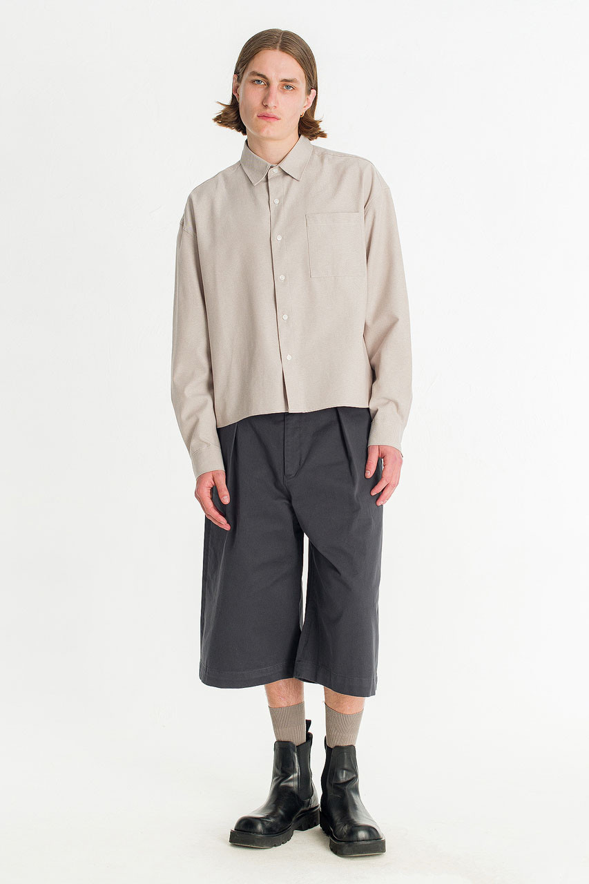 Menswear | Twill Bermuda Shorts, Charcoal