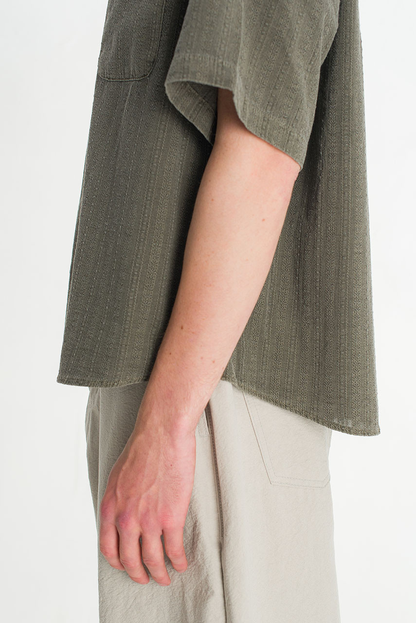 Menswear | Dobby Crop Shirt, Khaki
