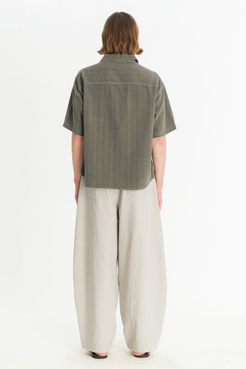 Menswear | Dobby Crop Shirt, Khaki