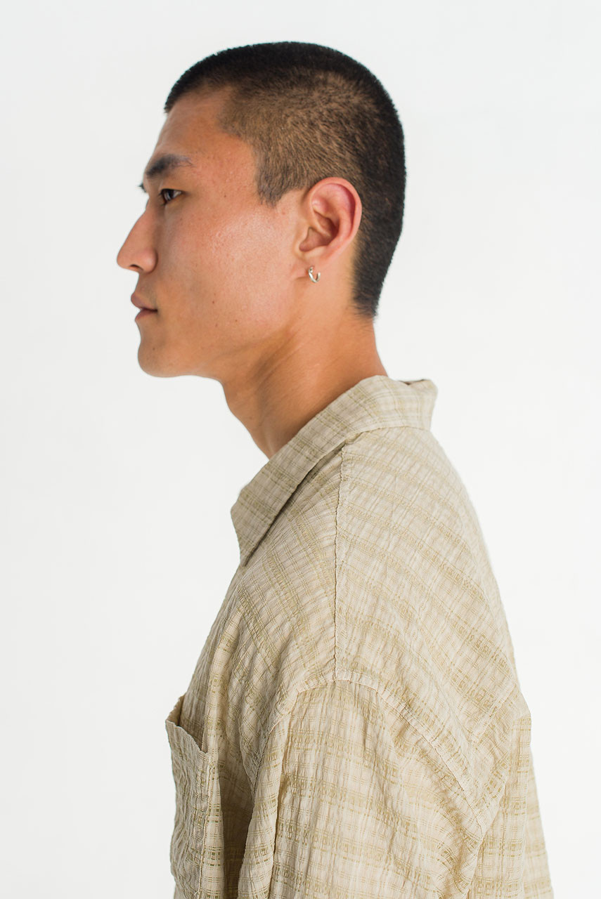 Menswear | Slubbed Check Shirt, Oat