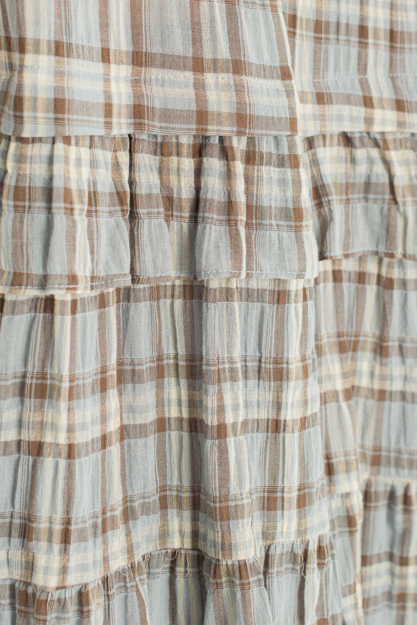 Aoi Check Dress, Beige