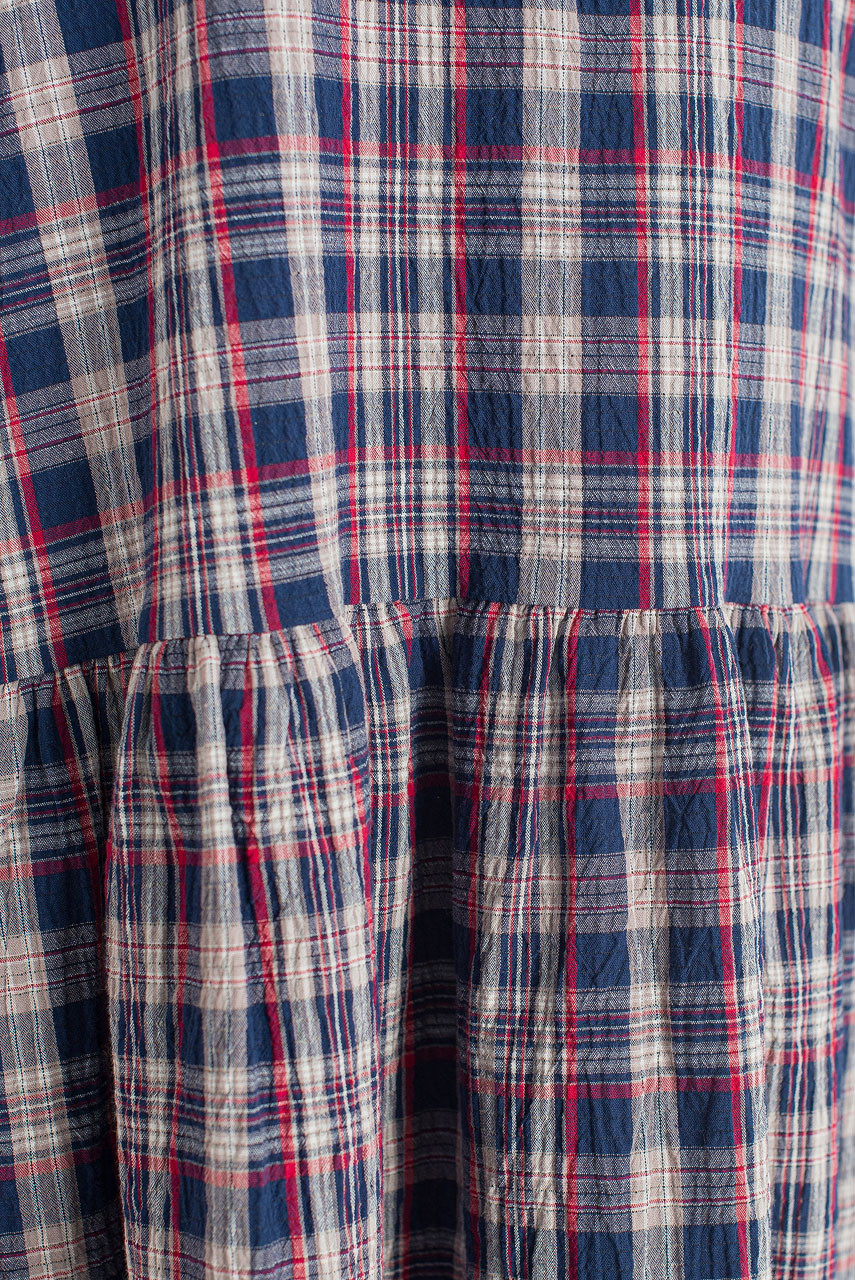 Fayline Check Tunic, Navy