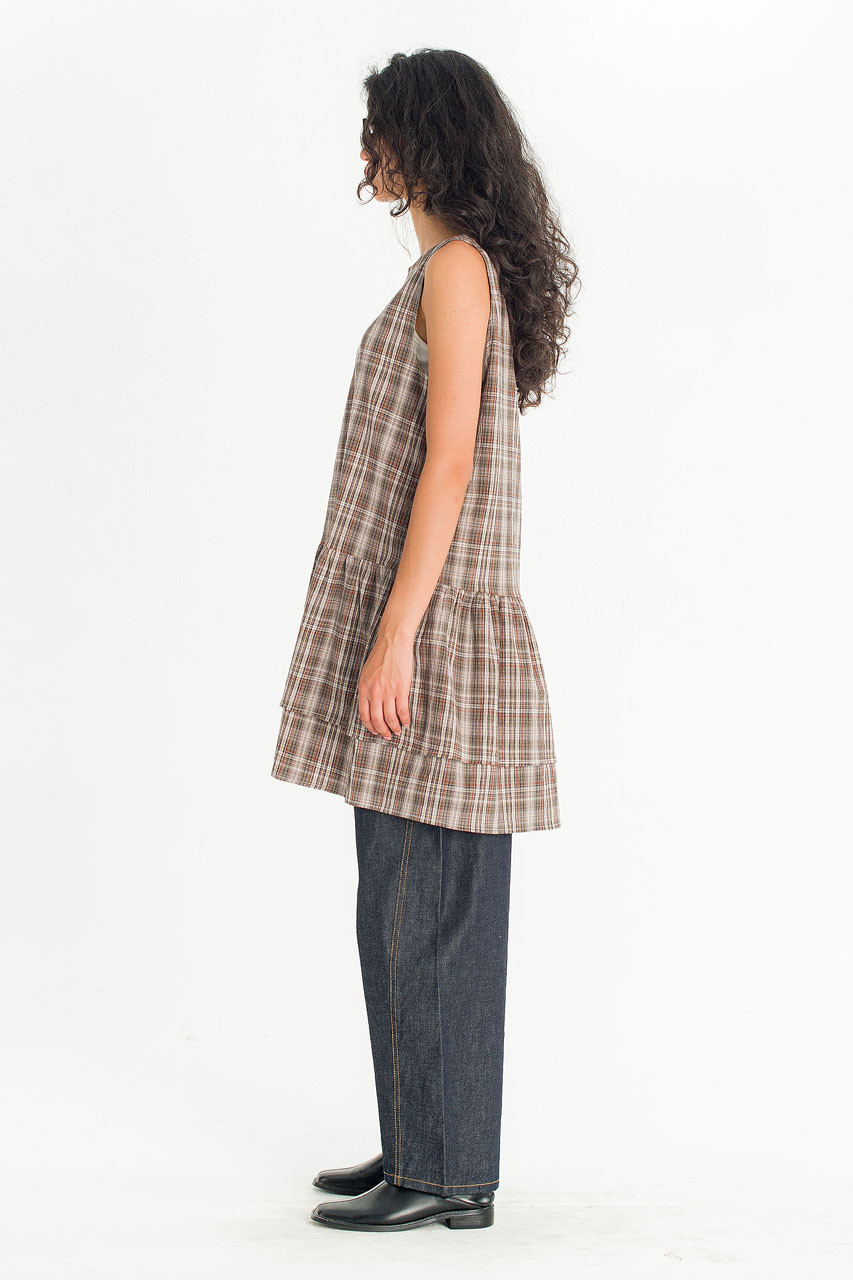 Fayline Check Tunic, Khaki