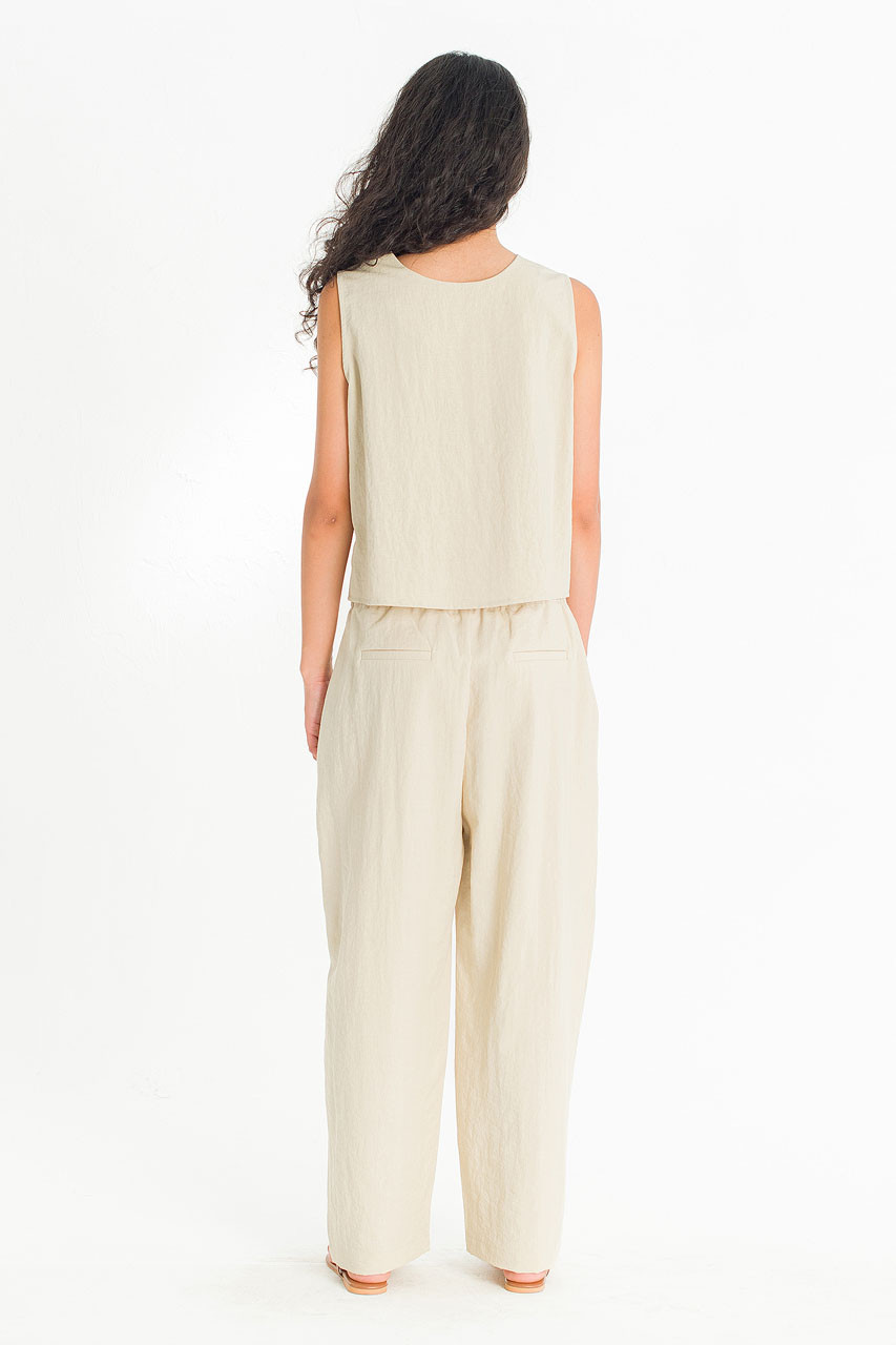 Helios Button Trousers, Beige