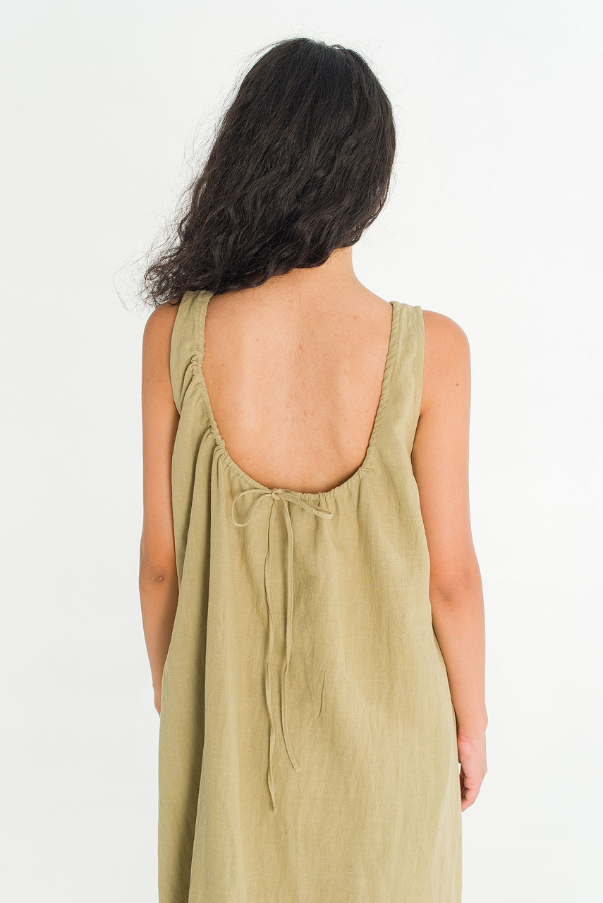 Sorento Linen Dress, Khaki