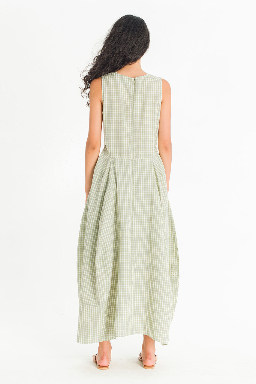 Mia Check Pumpkin Dress, Green