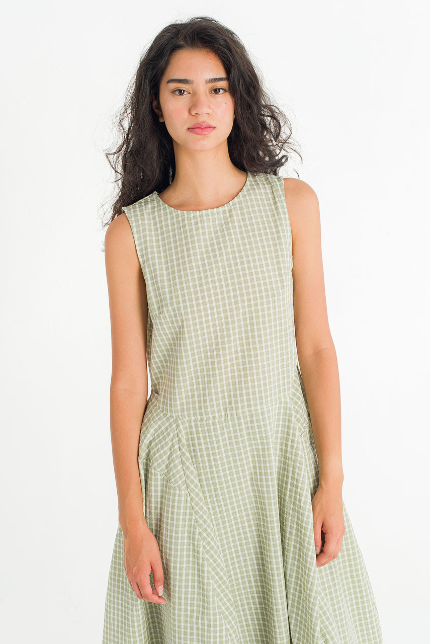 Mia Check Pumpkin Dress, Green