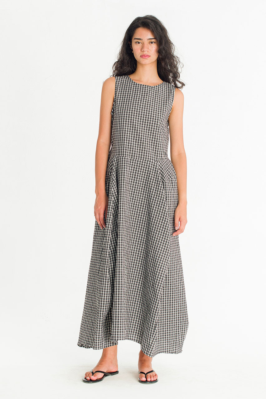 Mia Check Pumpkin Dress, Black