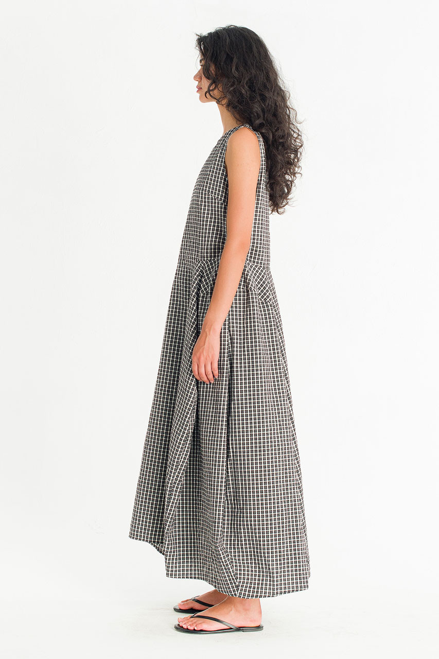 Mia Check Pumpkin Dress, Black
