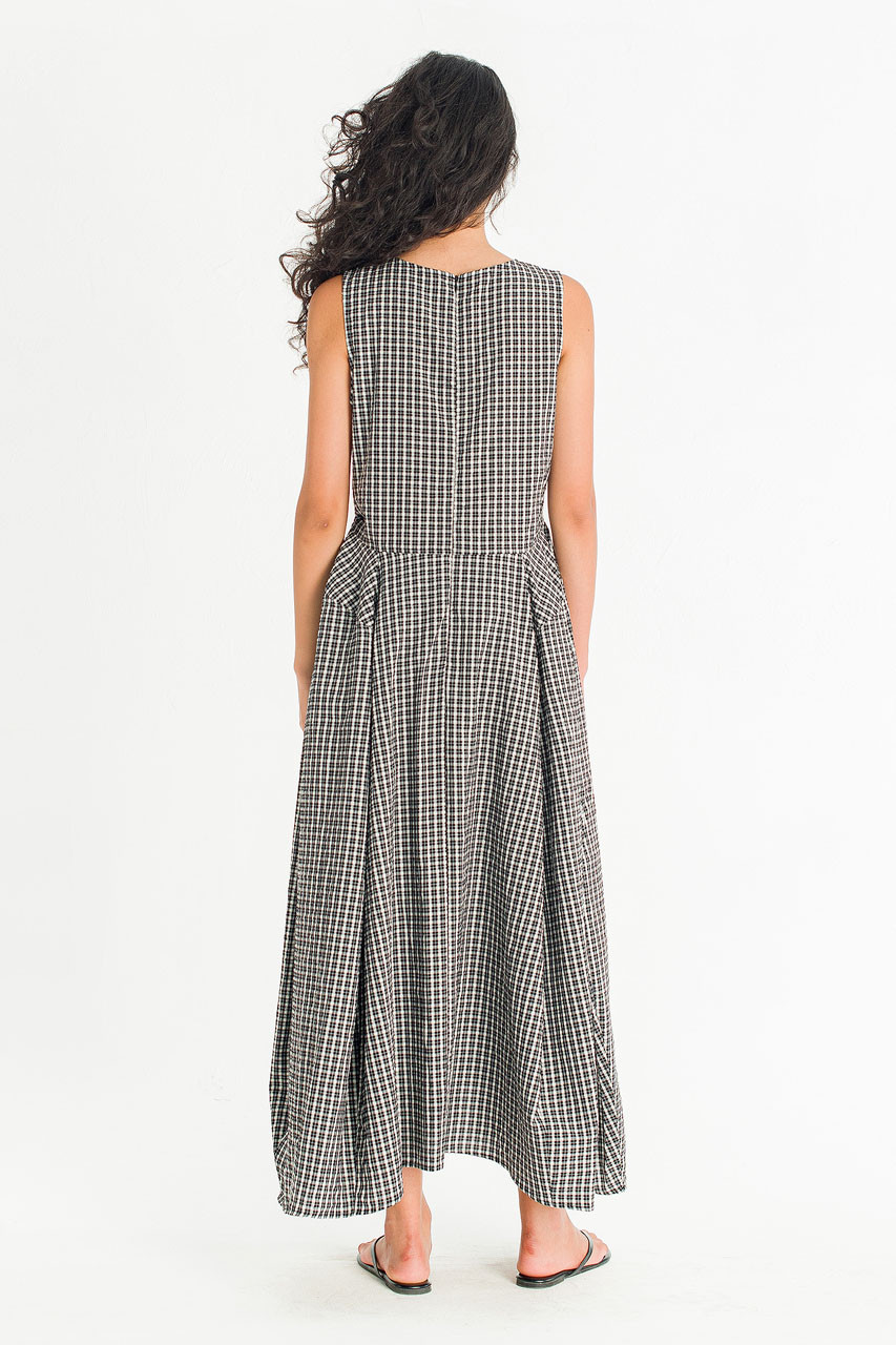 Mia Check Pumpkin Dress, Black
