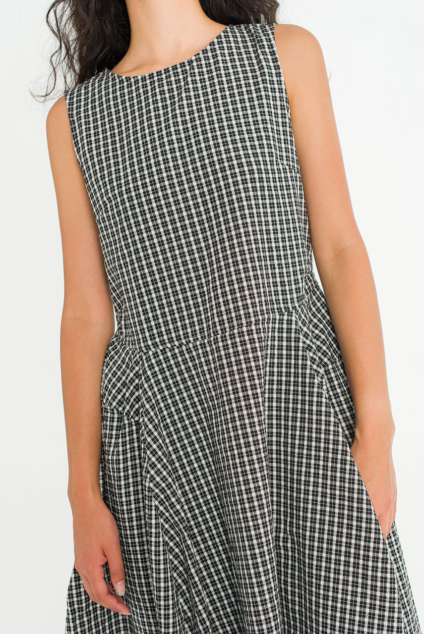 Mia Check Pumpkin Dress, Black