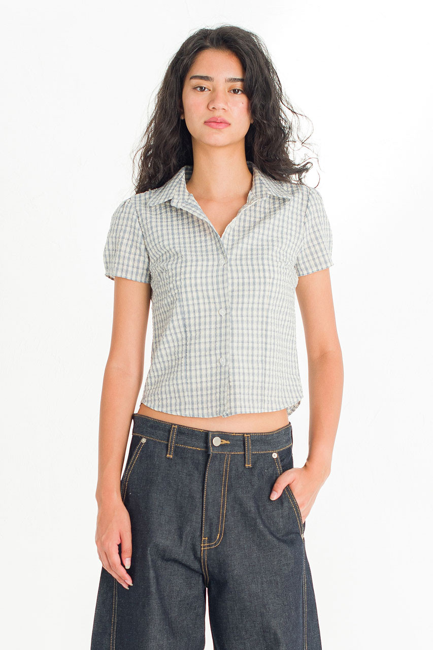 Soda Crop Blouse, Ivory