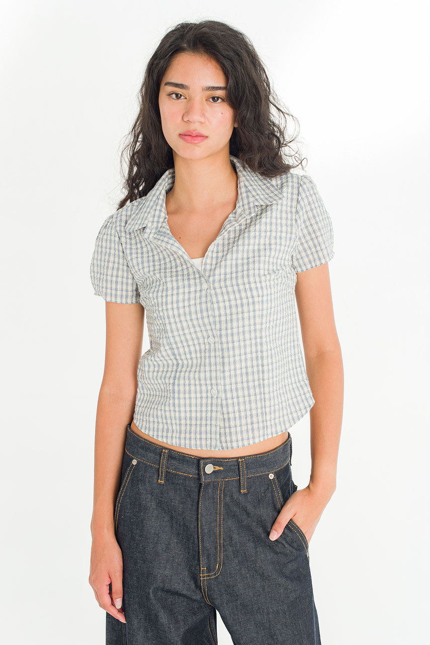 Soda Crop Blouse, Ivory