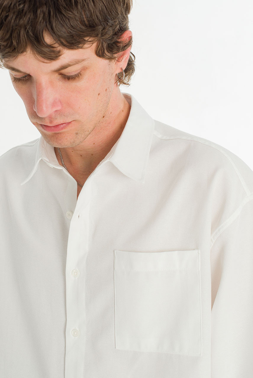 Menswear | Boxy Crop Shirt, Ivory