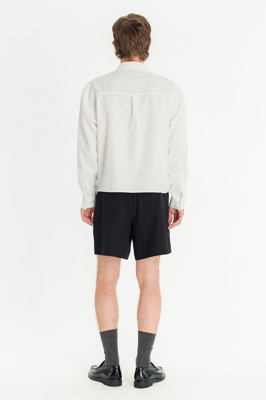 Menswear | Boxy Crop Shirt, Ivory