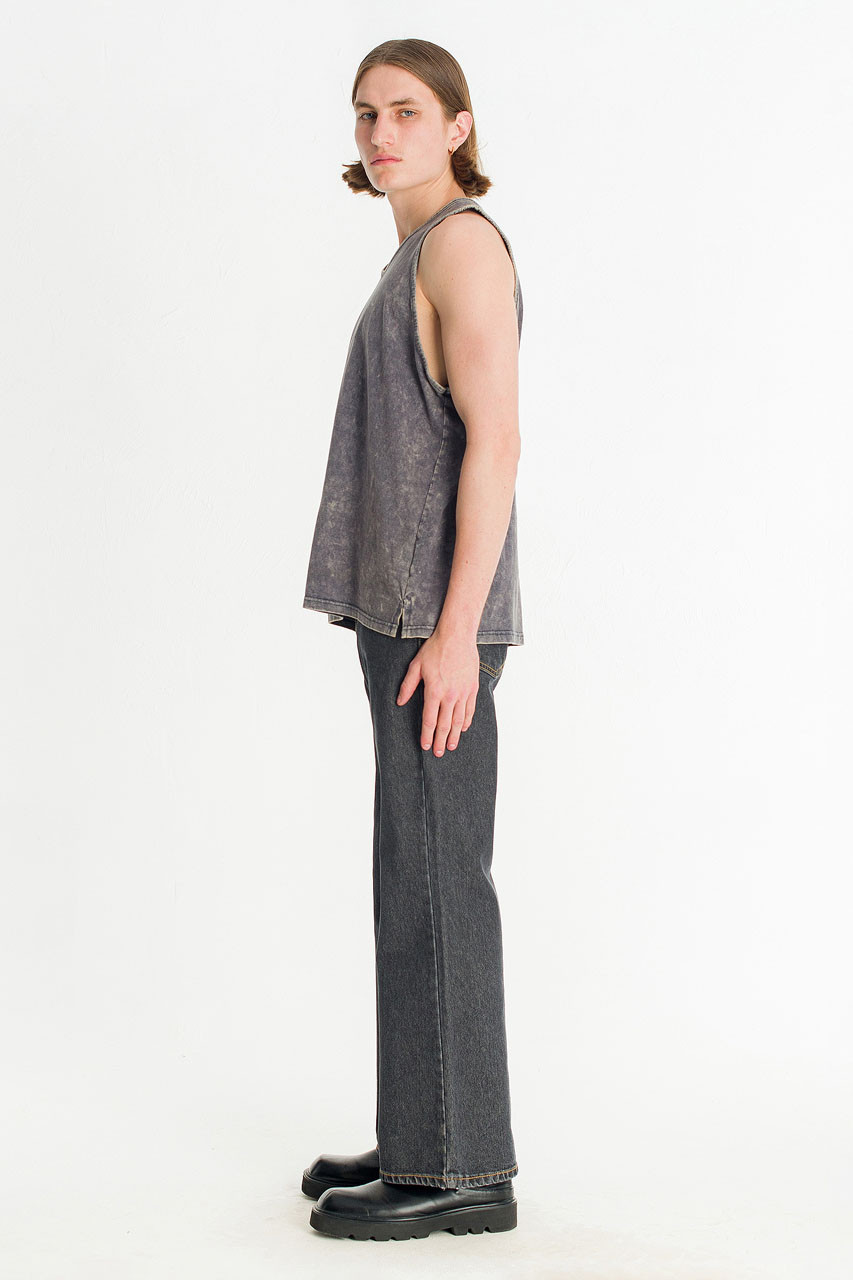 Menswear | Tie-Dye Tank Top, Charcoal