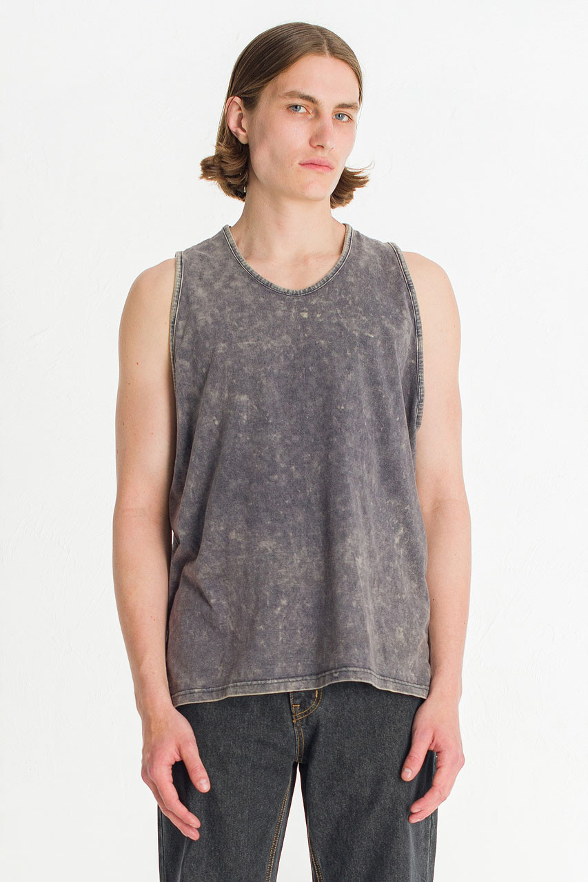 Menswear | Tie-Dye Tank Top, Charcoal