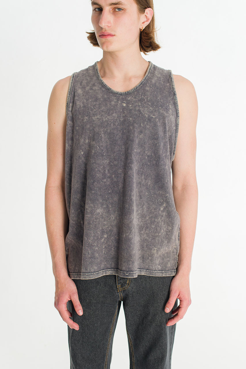 Menswear | Tie-Dye Tank Top, Charcoal