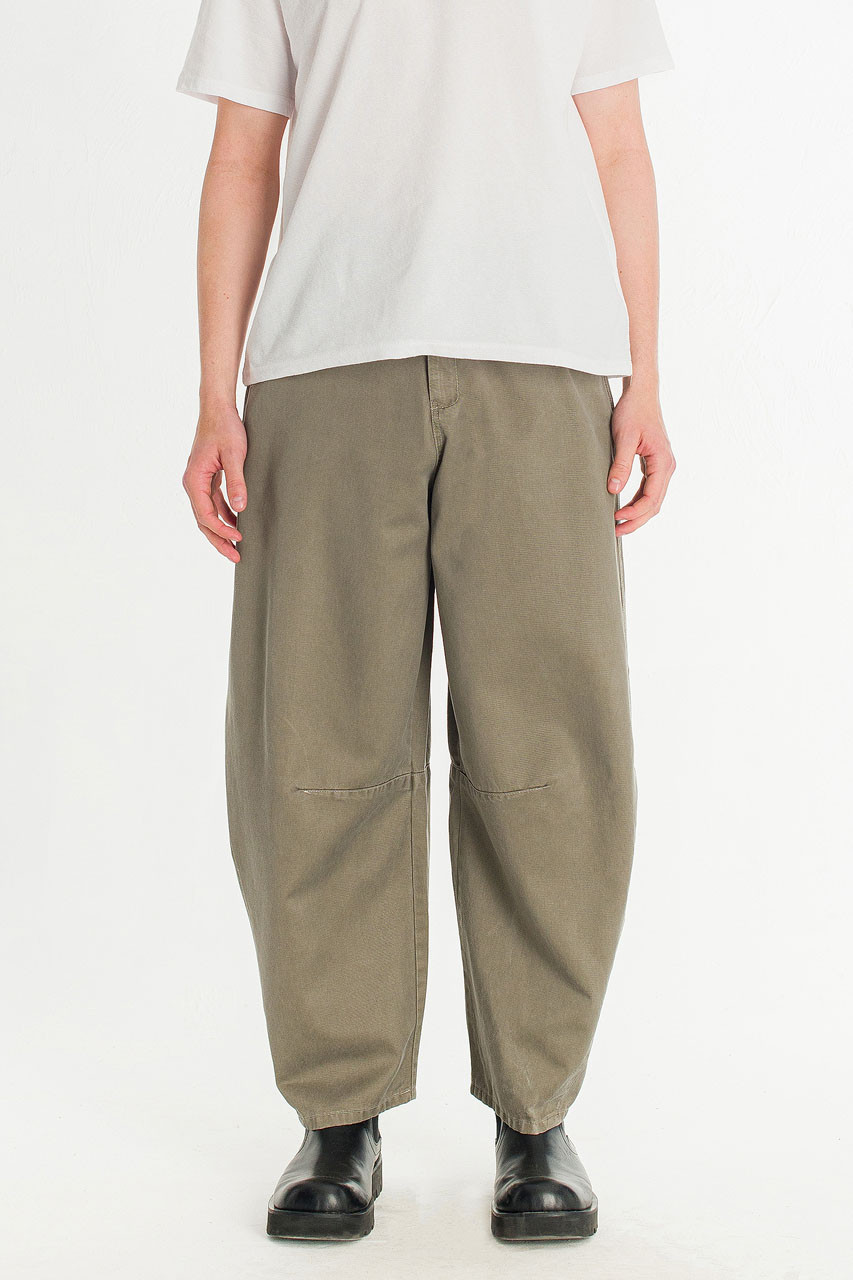 Menswear | Darted Balloon Pants, Khaki Beige
