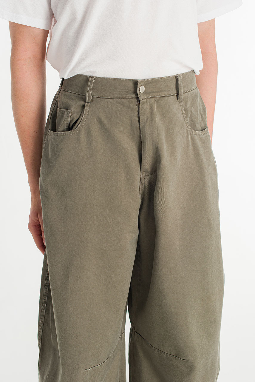 Menswear | Darted Balloon Pants, Khaki Beige