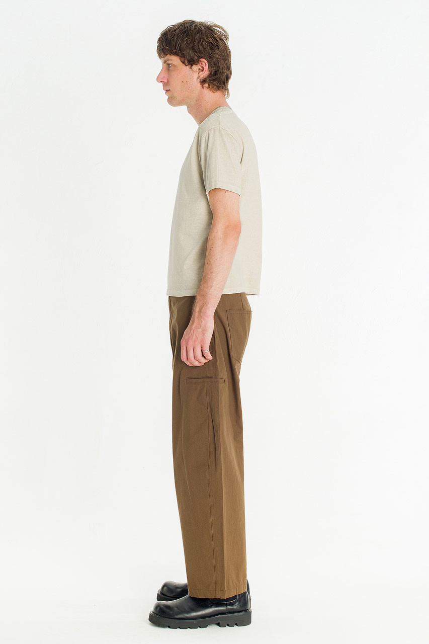 Menswear | Pigment-Dyed Crop Tee, Cream