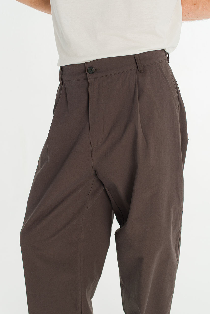 Menswear | Barrel-Leg Trousers, Mocha