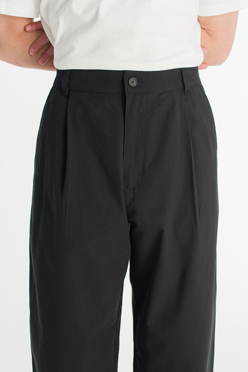 Menswear | Barrel-Leg Trousers, Black