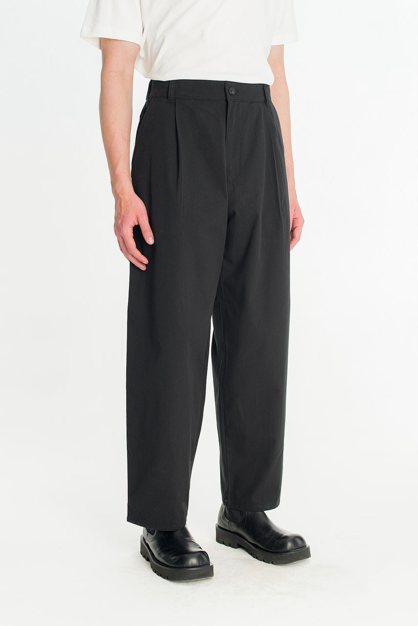 Menswear | Barrel-Leg Trousers, Black