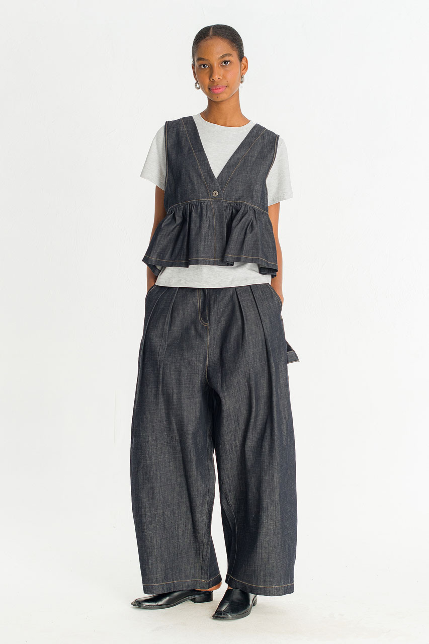 Lunel Raw Denim Vest , Indigo