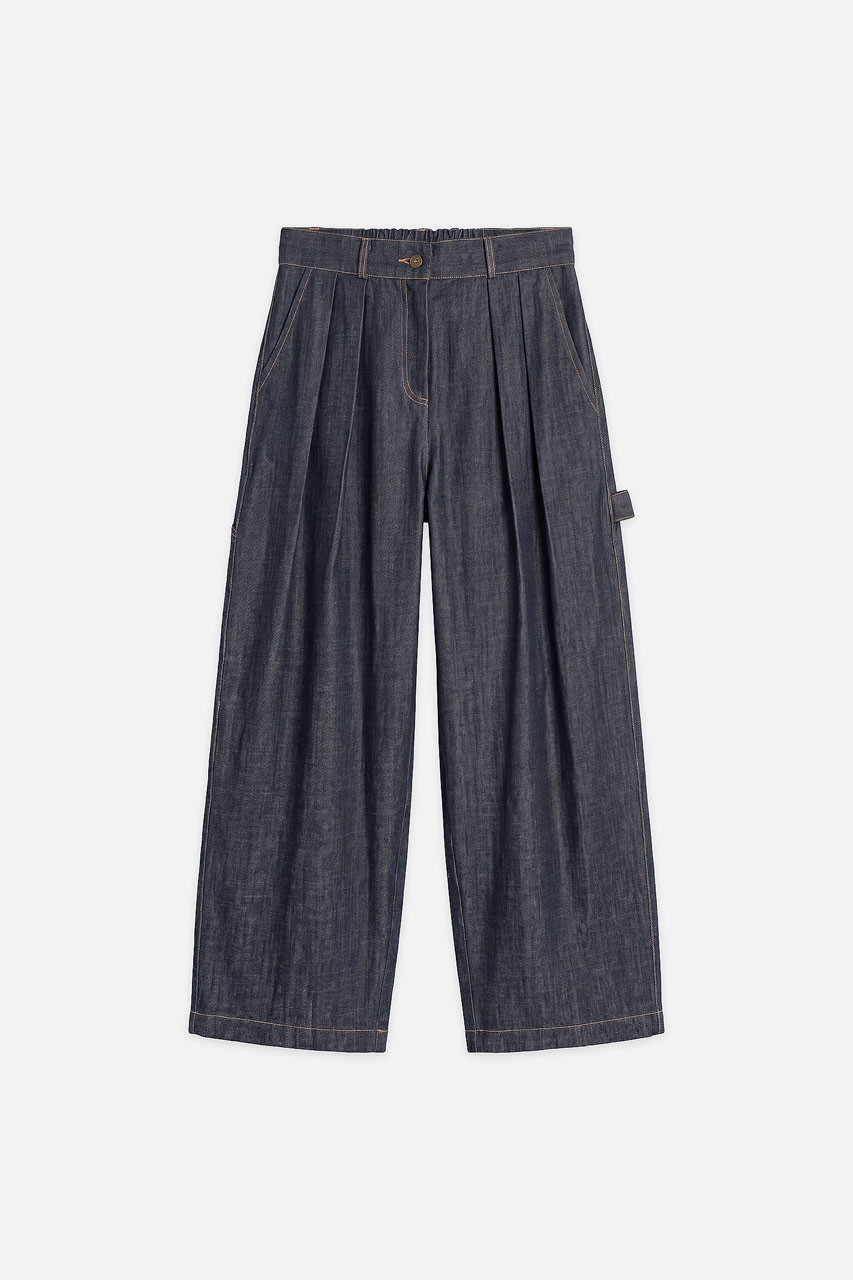 Lunel Raw Denim Utility Pants, Indigo