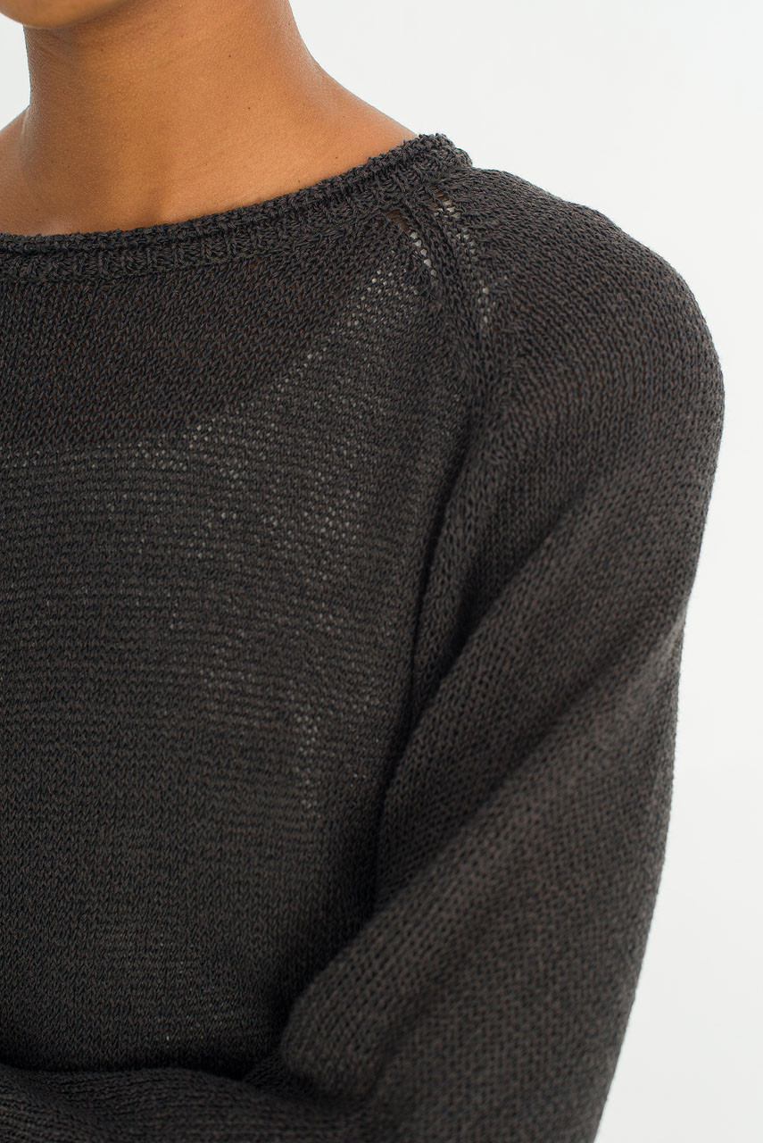 Midnight Breeze Loose Knit, Deep Grey