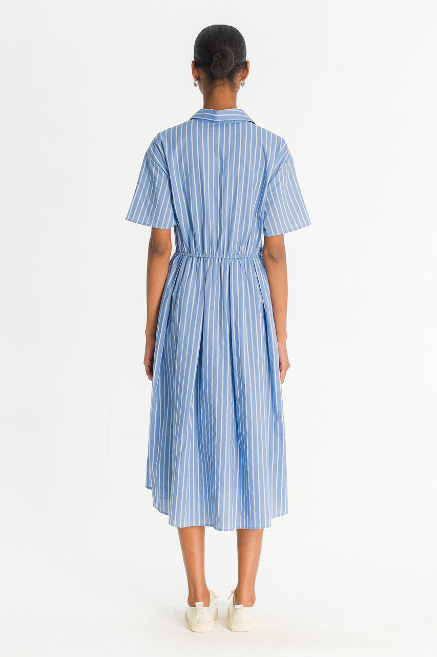 Noa Stripe Shirt Dress, Blue