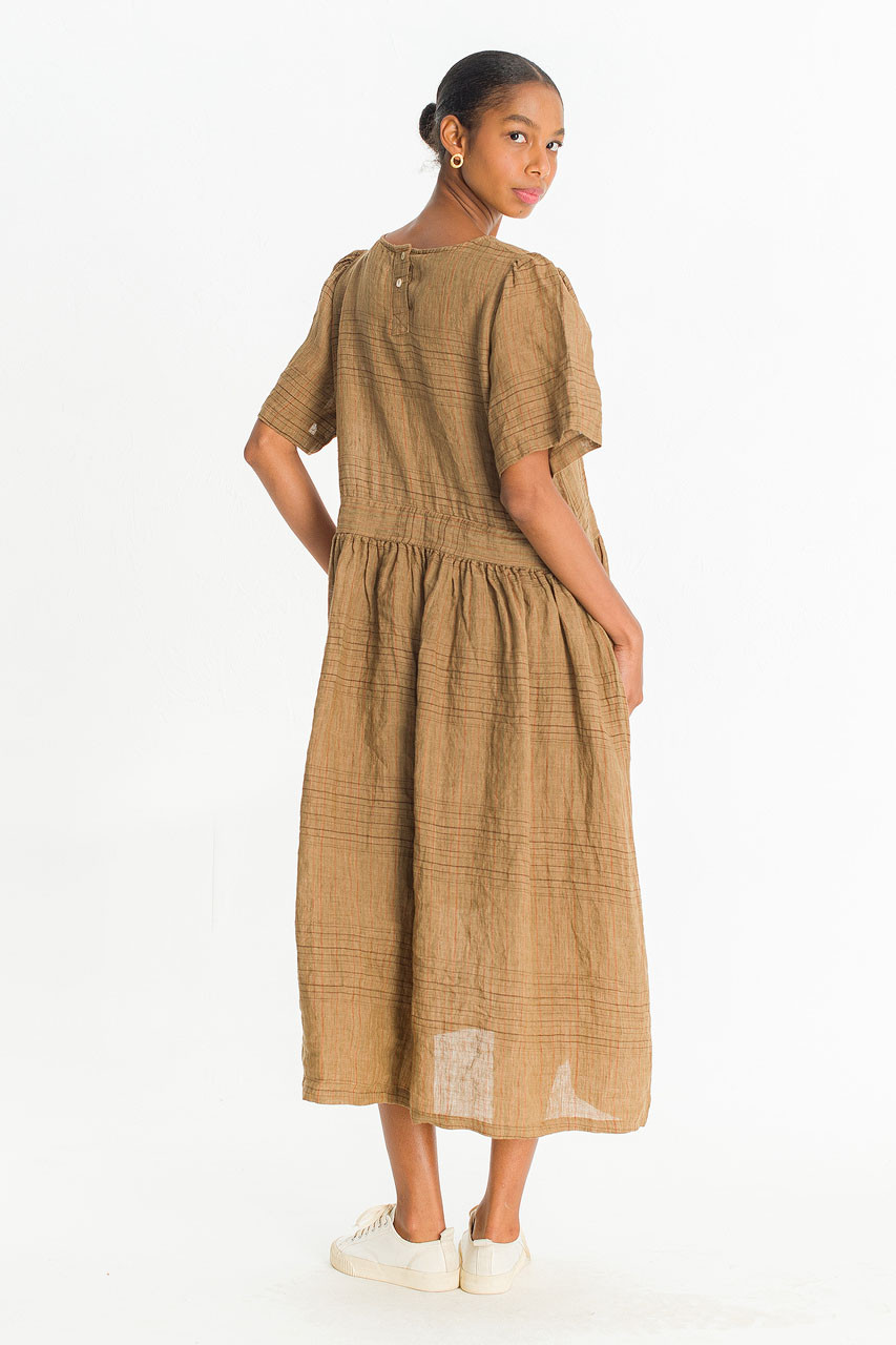Coen Check Dress, Beige