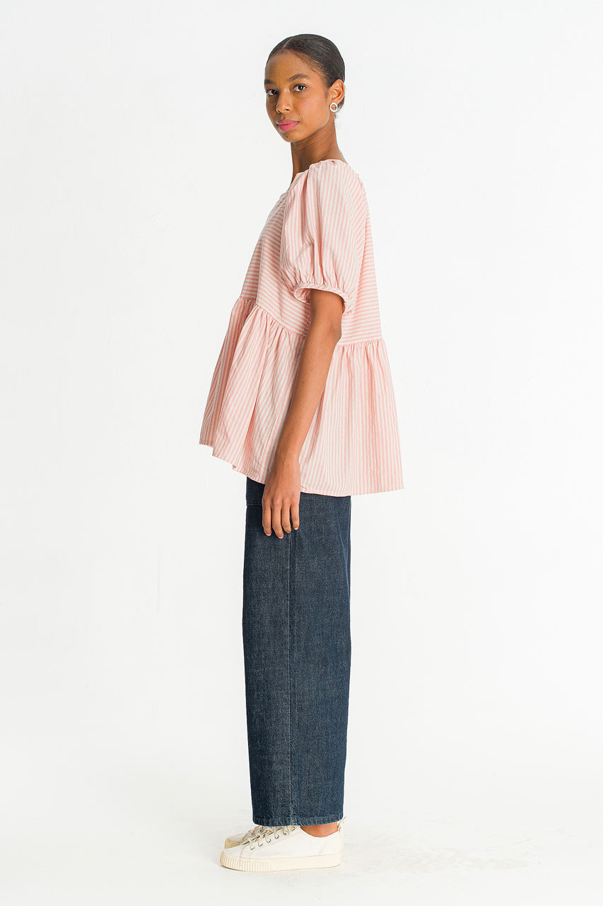 Candy Stripe Cotton Tunic, Pink
