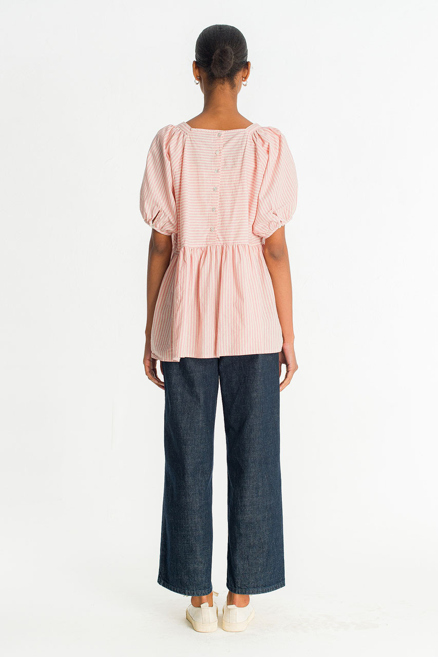 Candy Stripe Cotton Tunic, Pink