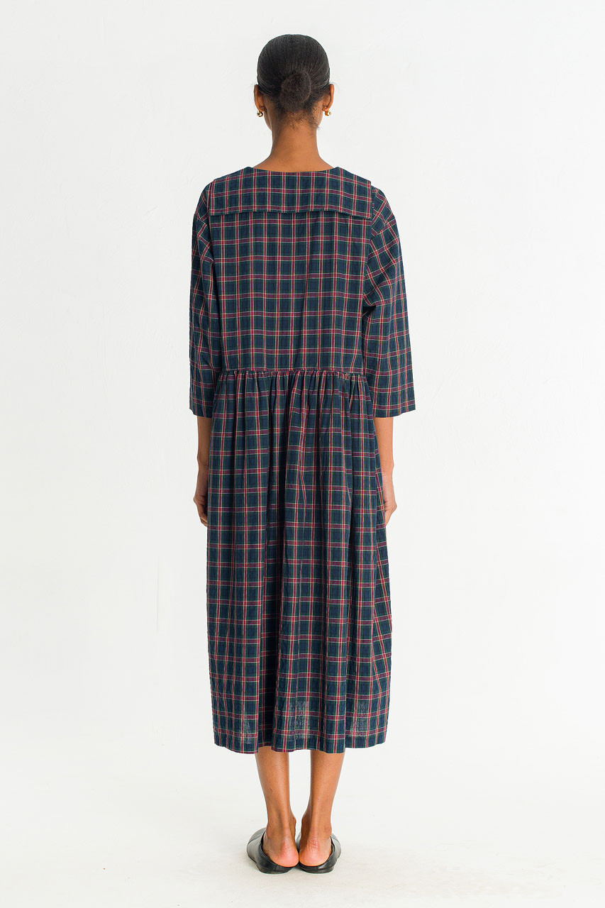 Roi Check Sailor Dress, Green
