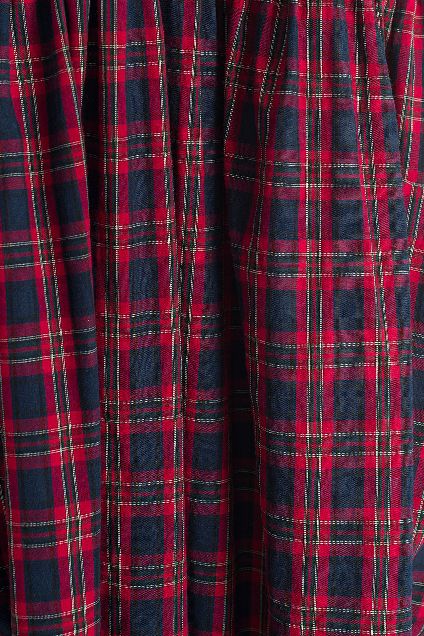 Roi Check Sailor Dress, Red