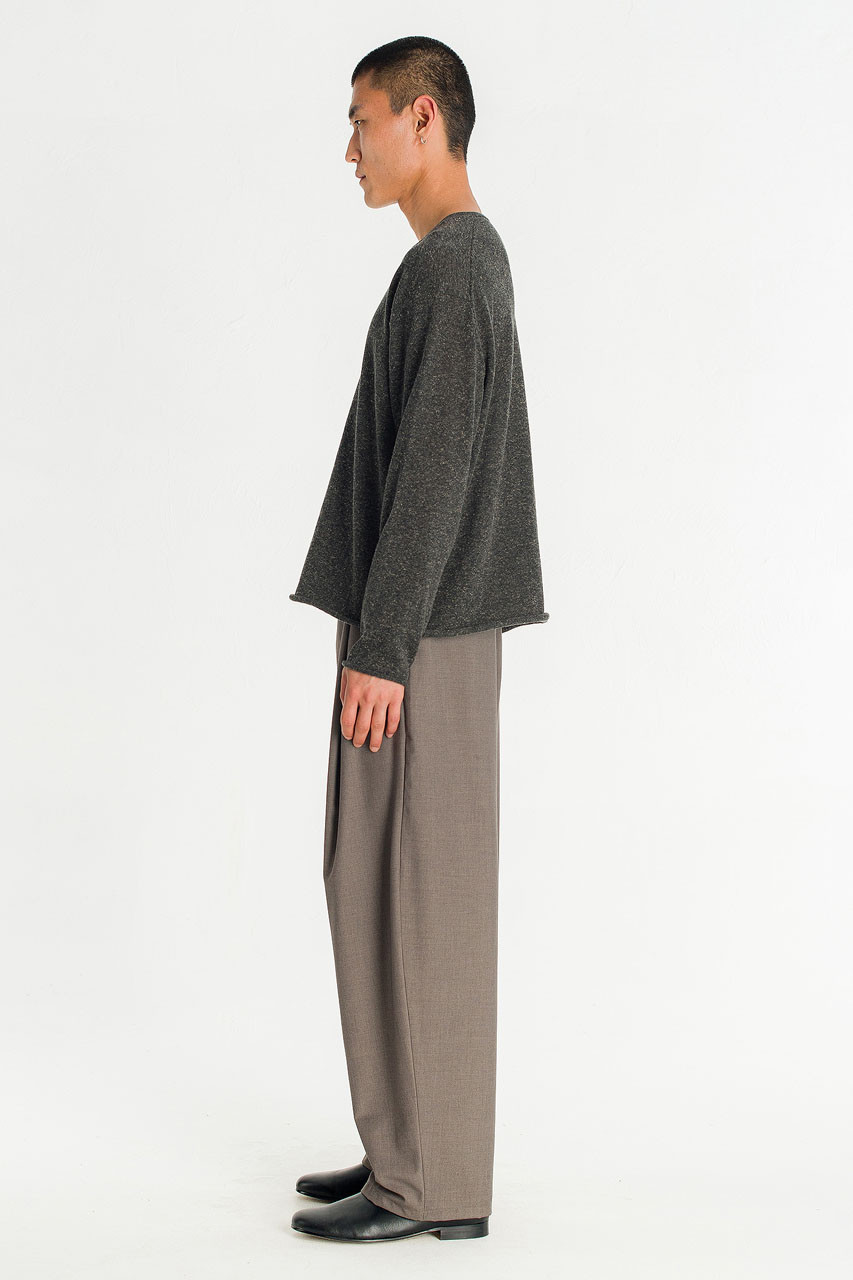 Menswear | Marl V-Neck Knit, Charcoal