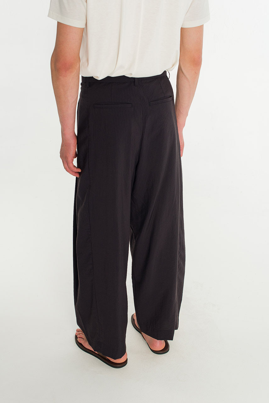 Menswear | Tonal Pinstripe Pants, Black
