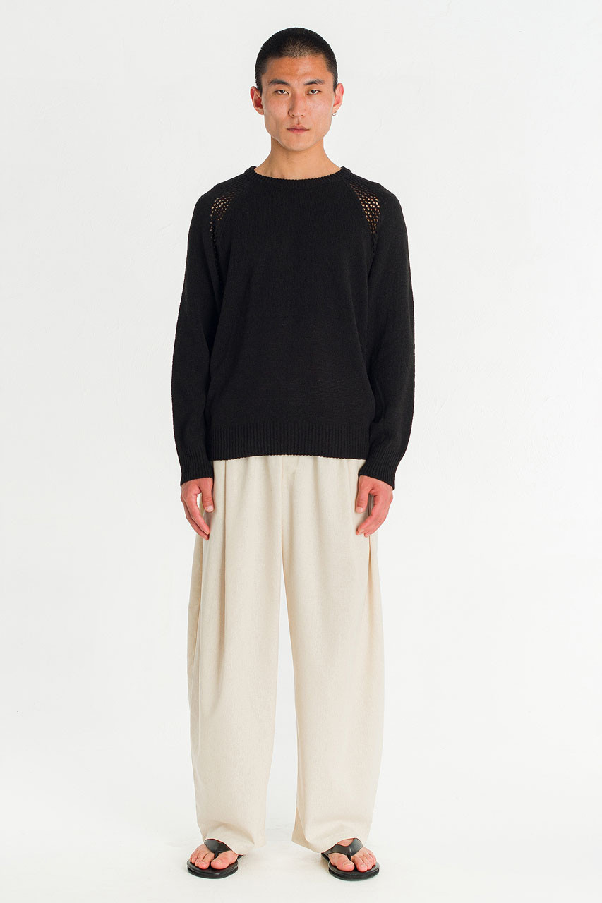Menswear | Pointelle Knit, Black