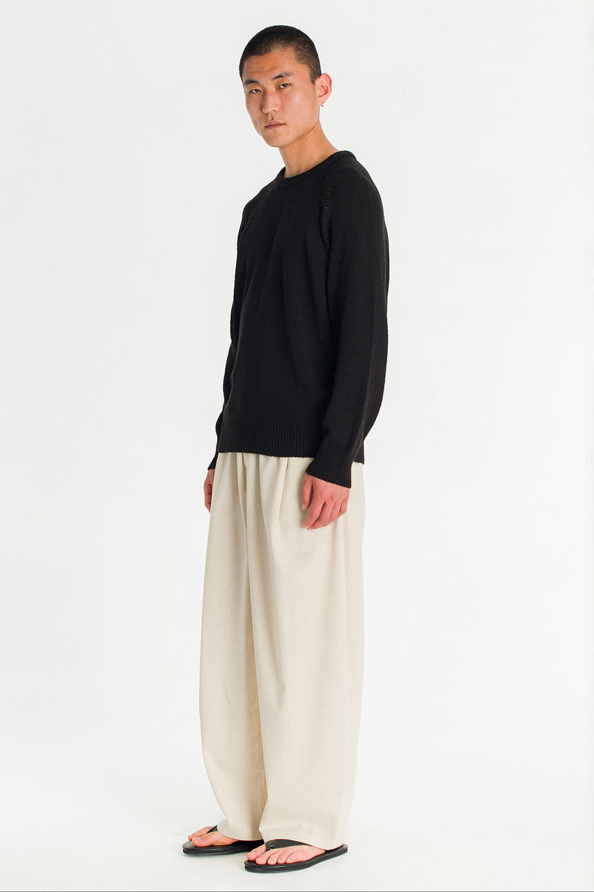 Menswear | Pointelle Knit, Black