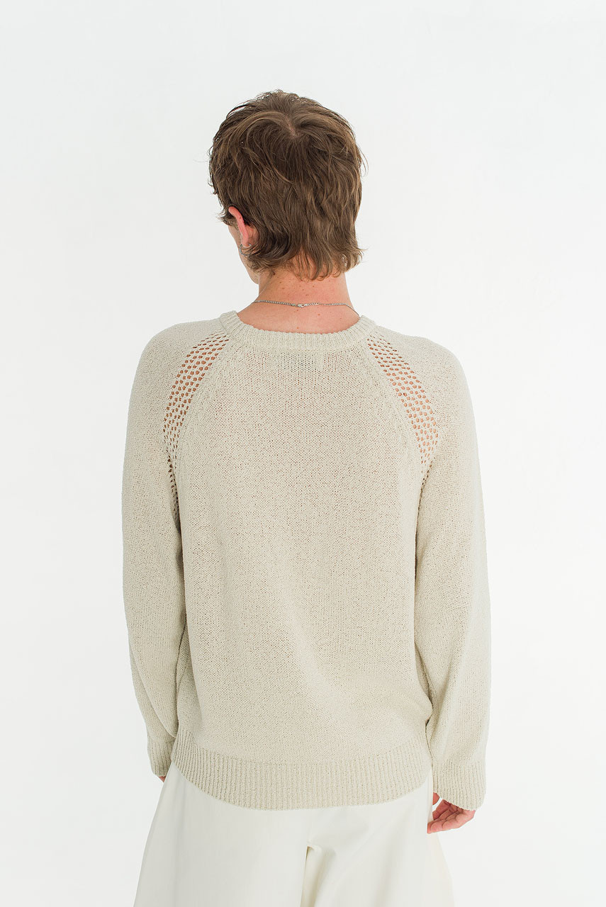 Menswear | Pointelle Knit, Oat Beige