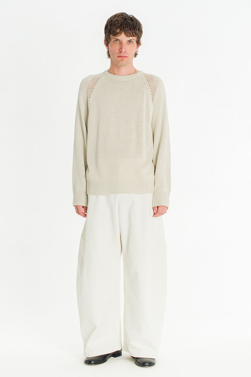 Menswear | Pointelle Knit, Oat Beige