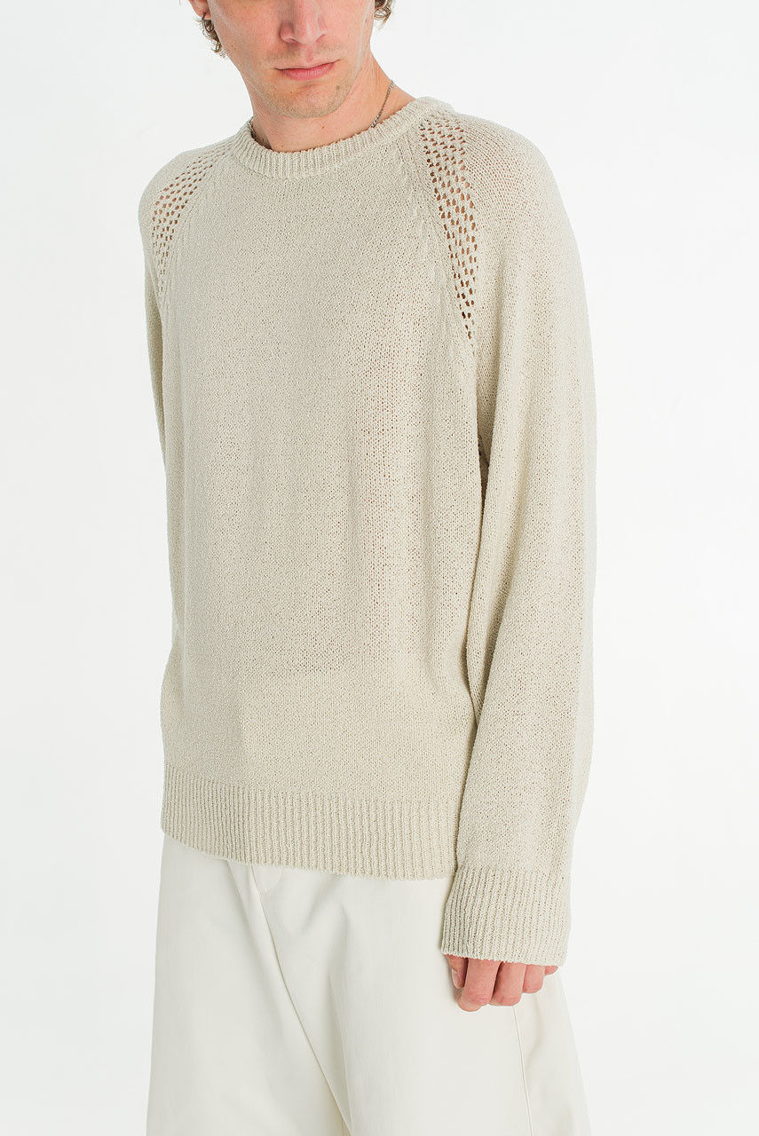 Menswear | Pointelle Knit, Oat Beige