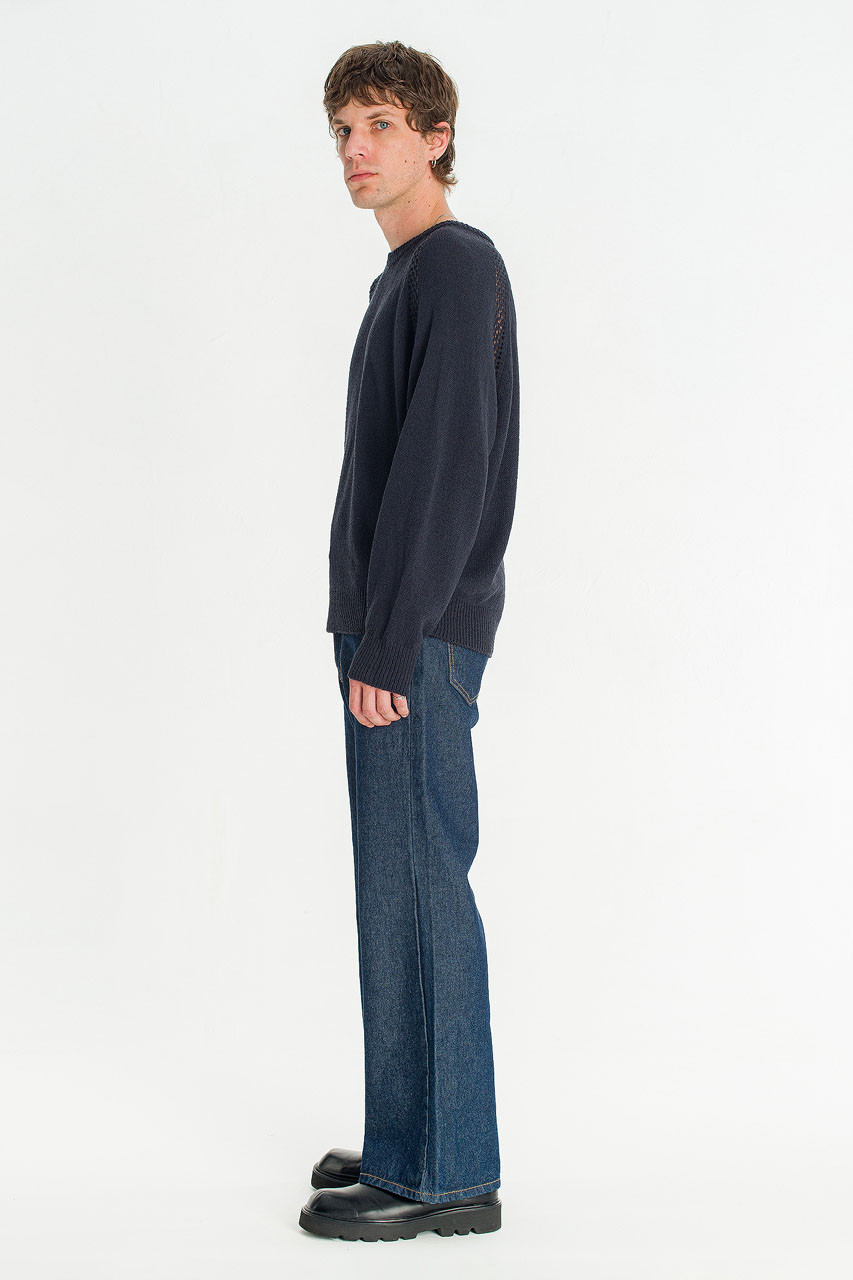 Menswear | Pointelle Knit, Navy