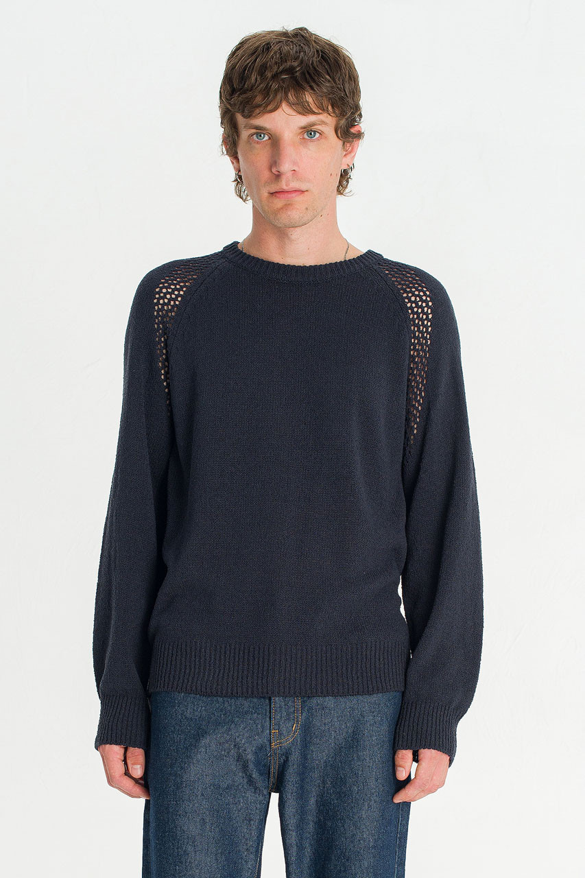 Menswear | Pointelle Knit, Navy