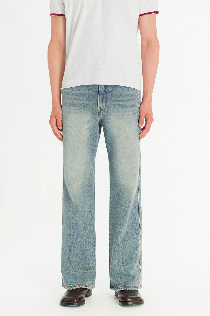 Menswear | Flared Jeans, Mid Blue