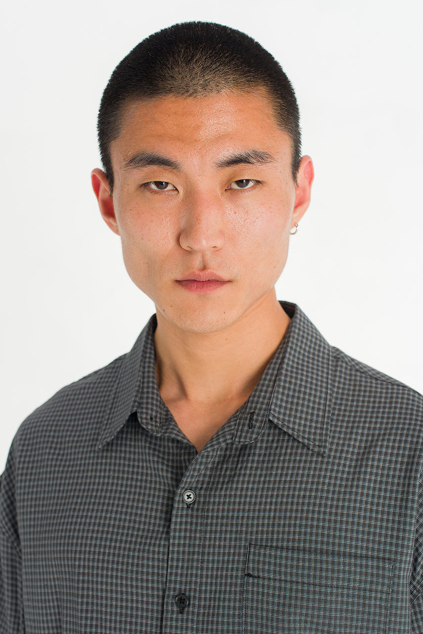 Menswear | Cropped Grid Shirt, Navy