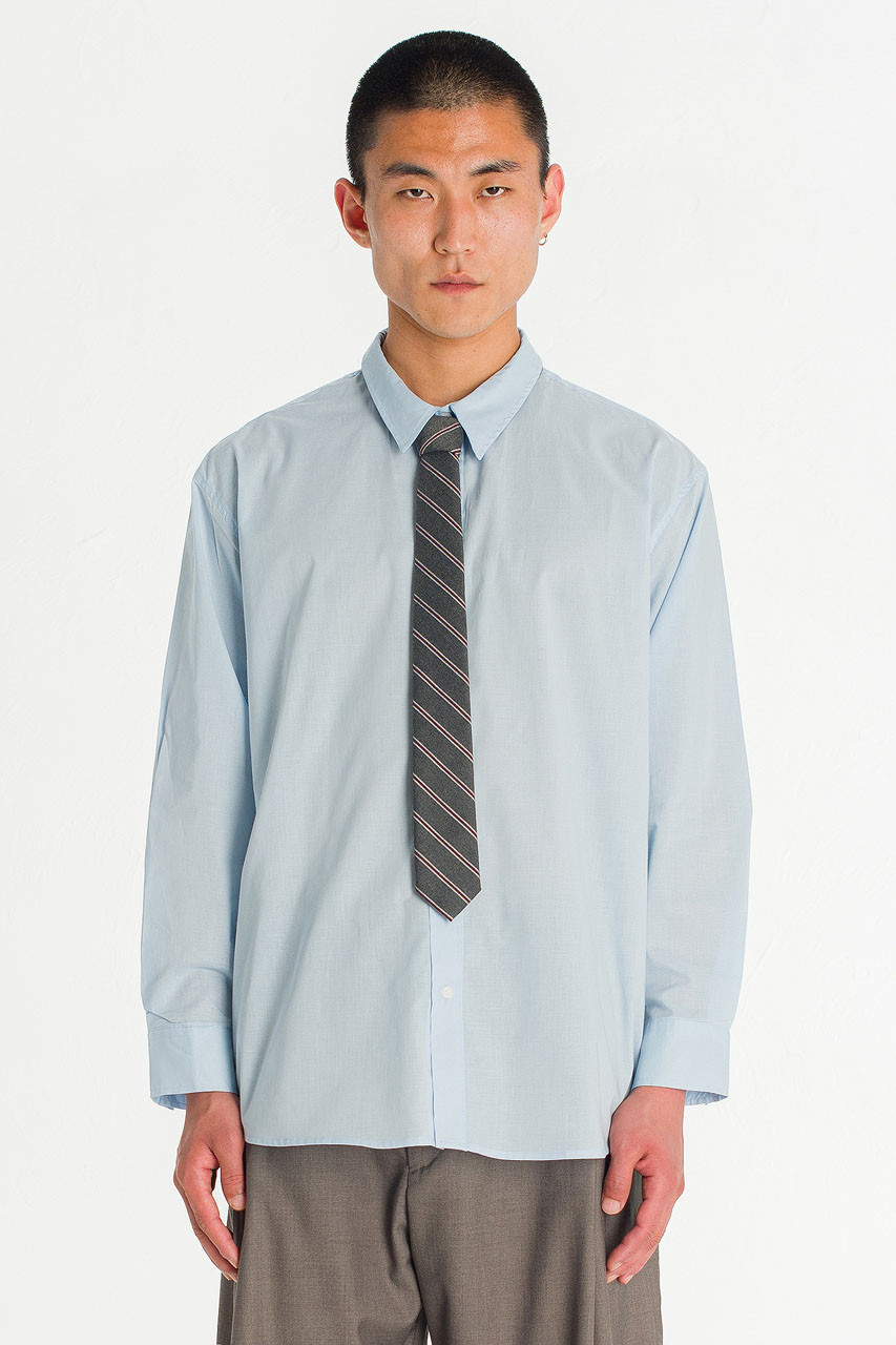 Menswear | Striped Slim Tie, Grey