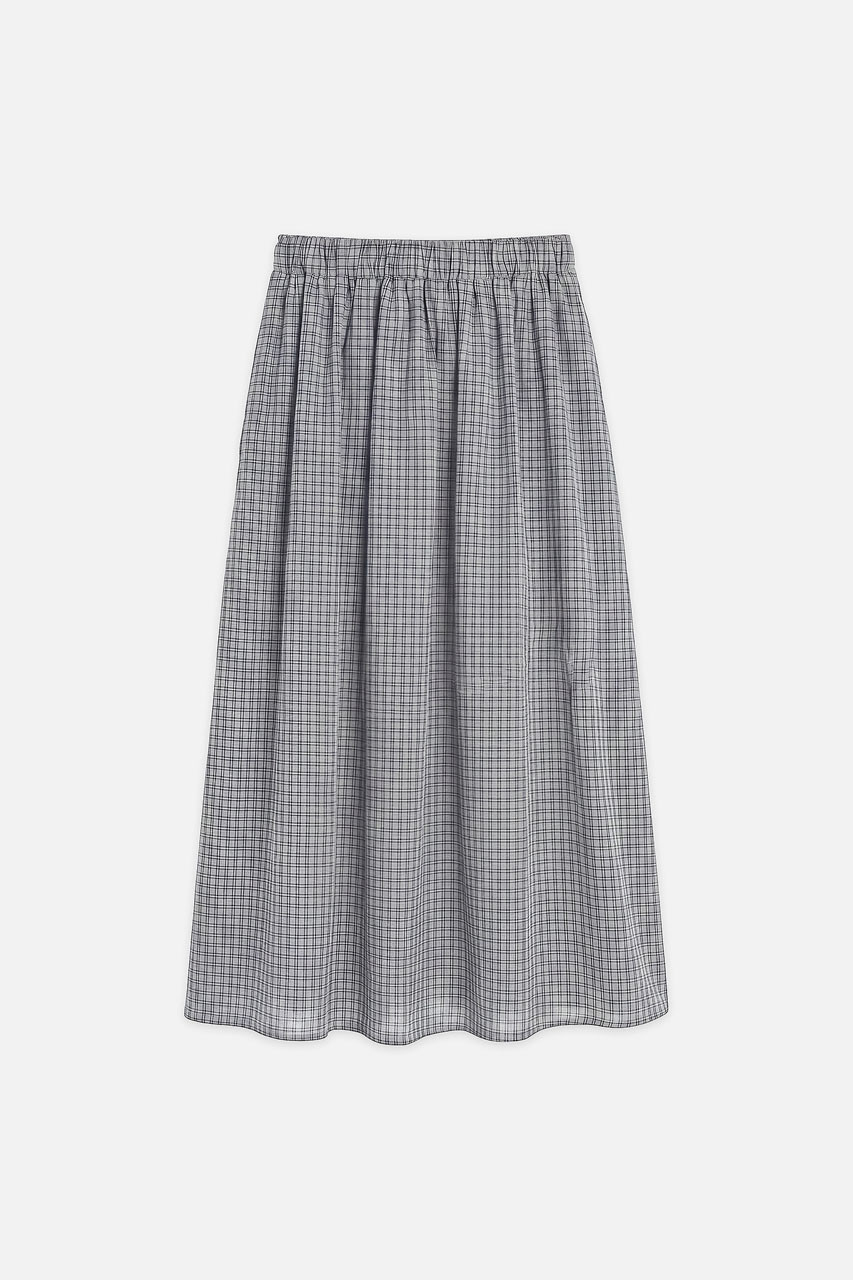 Meadow Soft Check Skirt, Navy